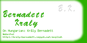 bernadett kraly business card