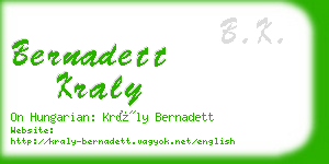 bernadett kraly business card